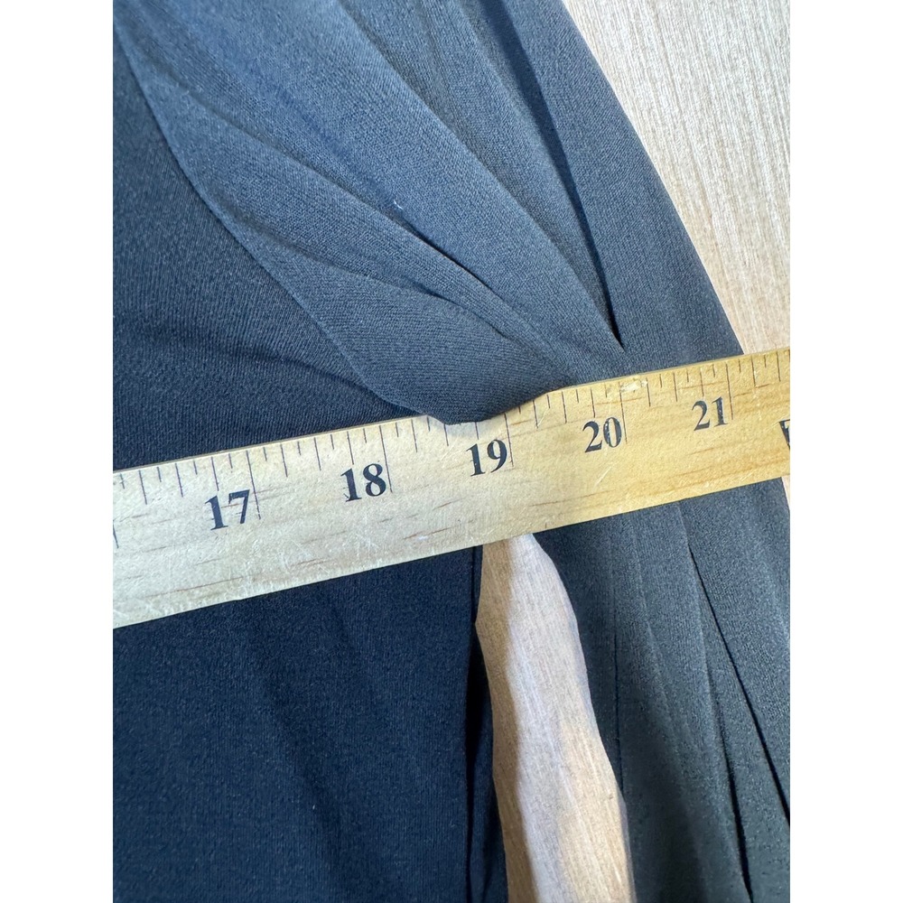 Eileen Fisher Womens Black 100% Silk Mock Neck Long Sleeve Top Size M Jersey - Picture 3 of 6